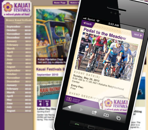Kauai Festivals Responsive Website Design