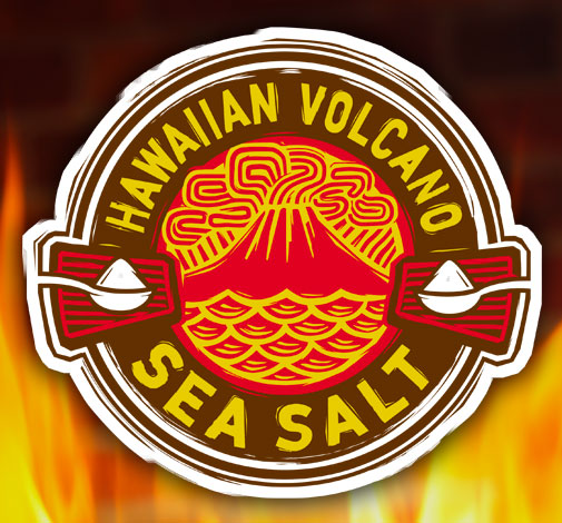 Hawaiian Volcano Sea Salt Logo Design
