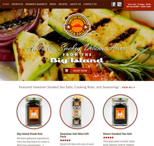 Hawaiian Volcano Sea Salt Website