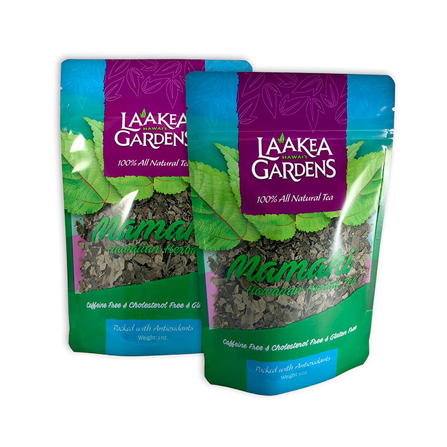 La'akea Gardens Mamaki Tea Packaging