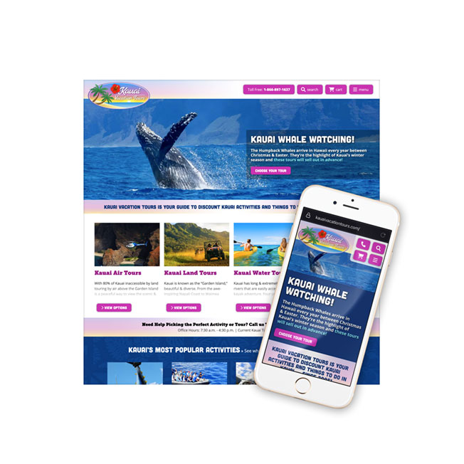 Kauai Vacation Tours Website Design
