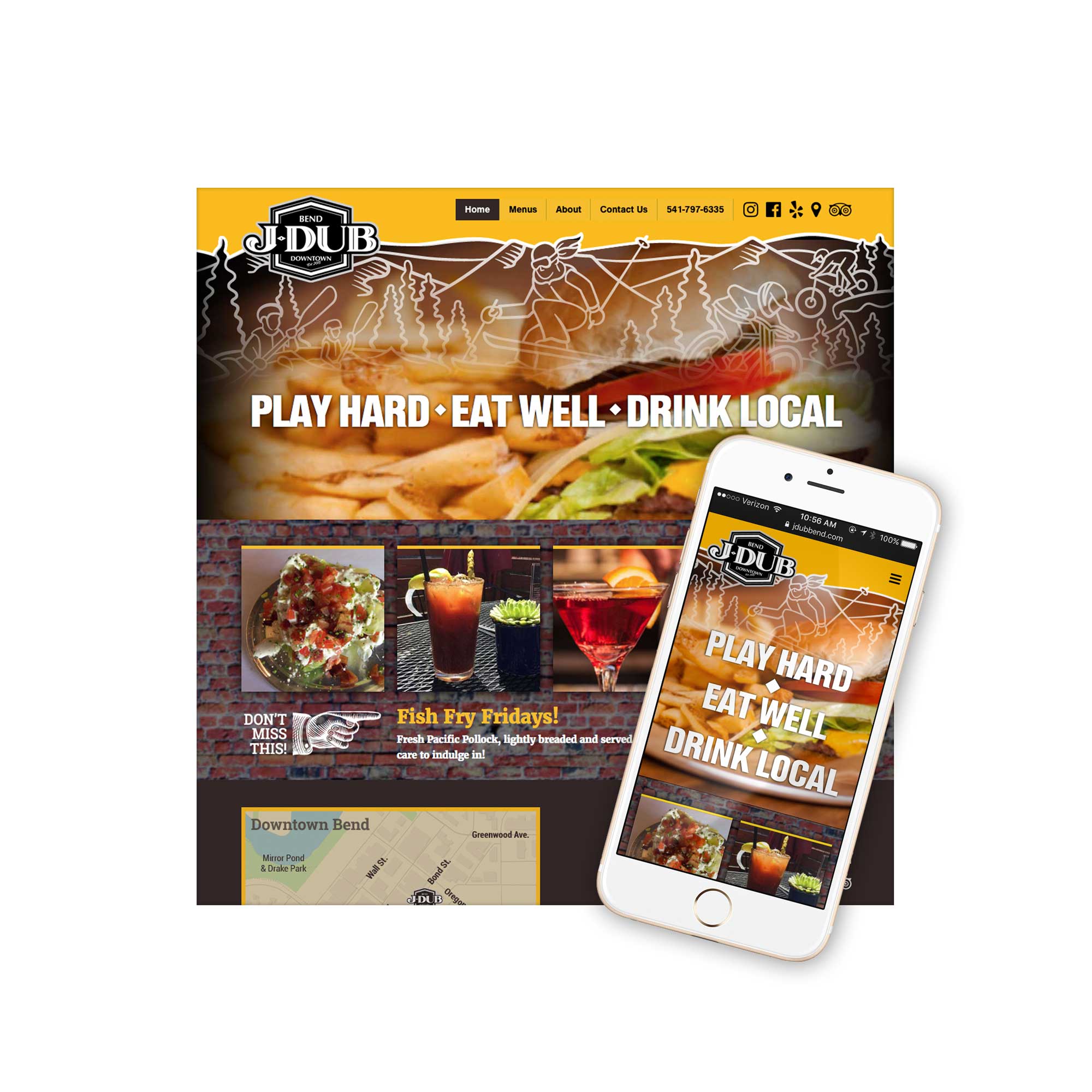 J-DUB Restaurant Website Design