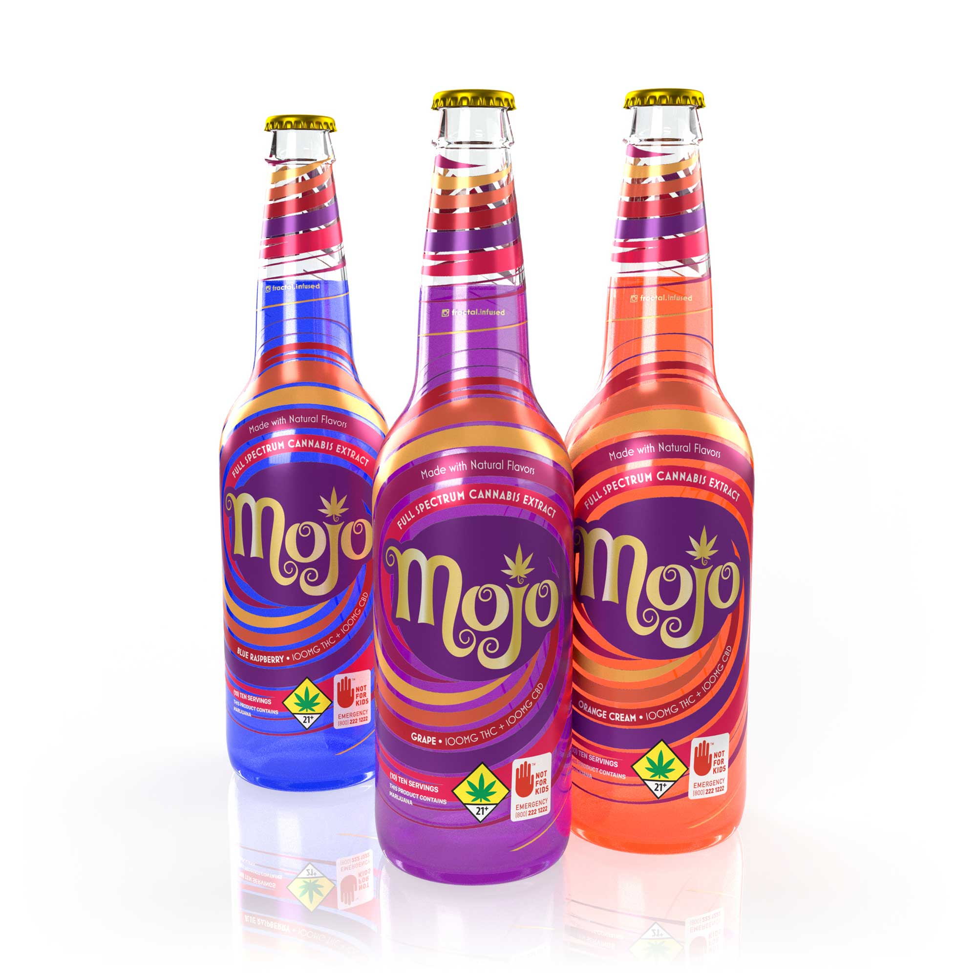 Mojo Cannabis Soda Label Design