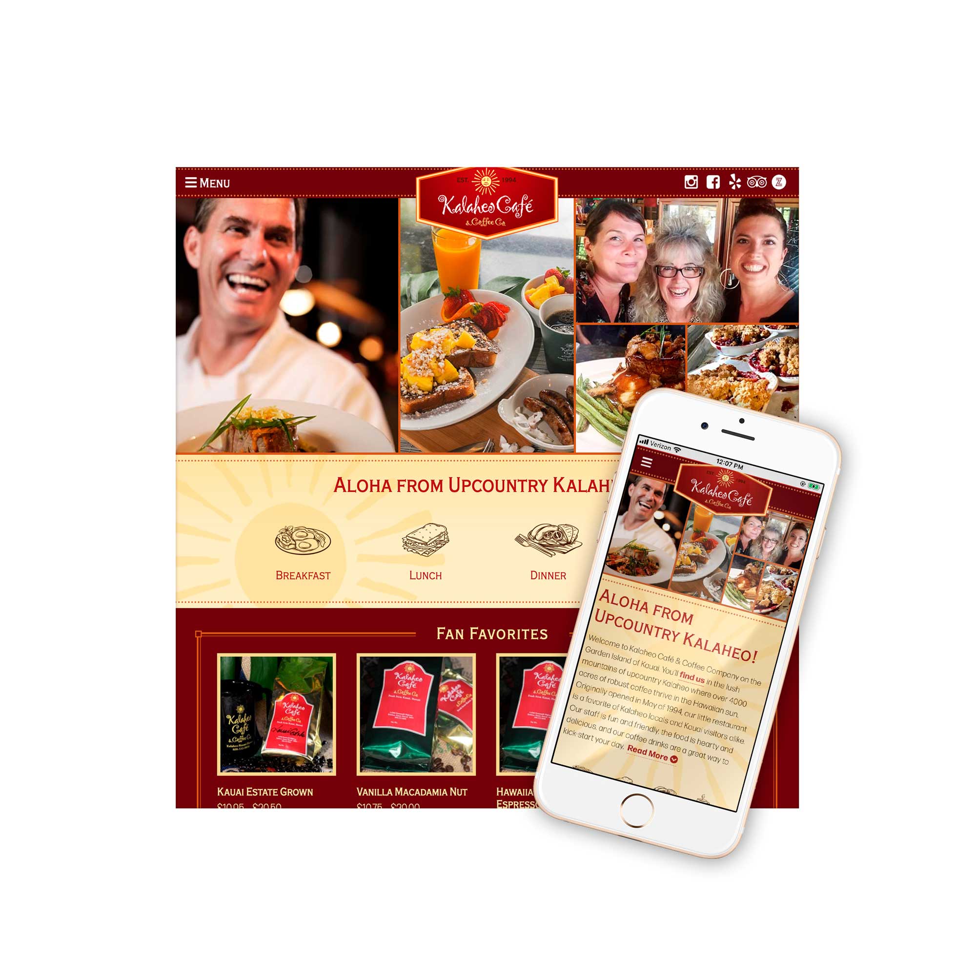 Kalaheo Café Website Design