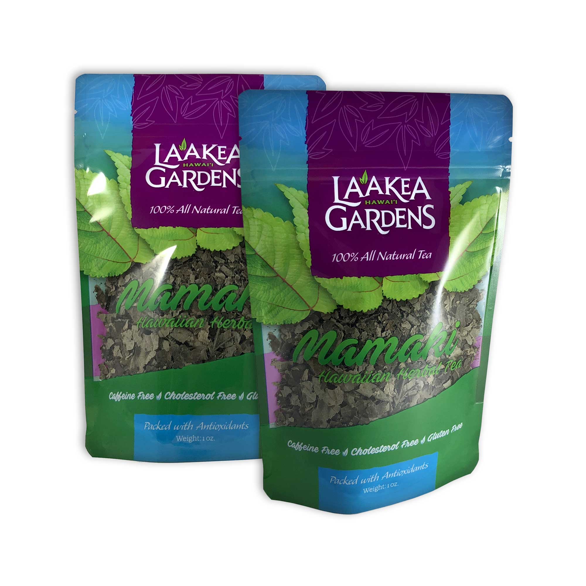 La'akea Gardens Mamaki Tea Packaging