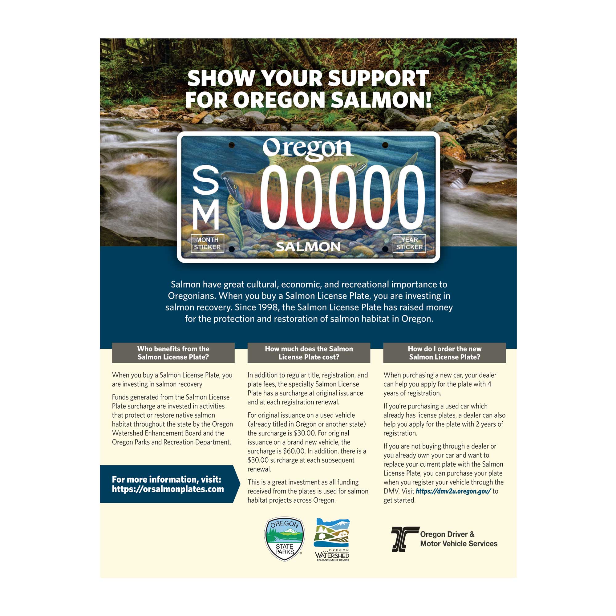 Oregon Salmon Plate Promotion Handout