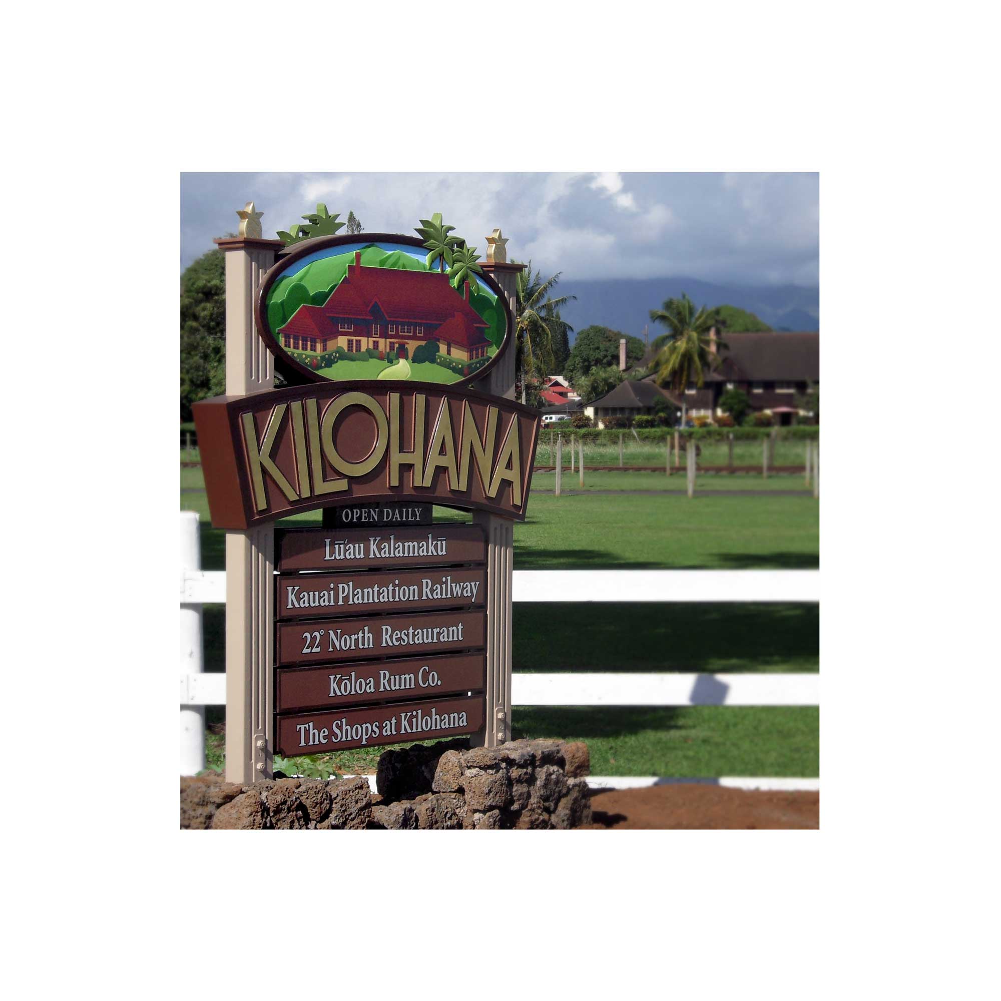 Kilohana Plantation Sign Design