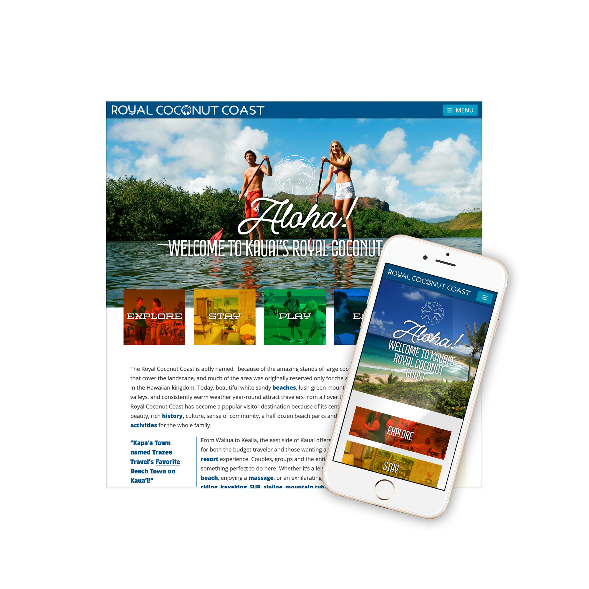 Royal Coconut Coast Website Design