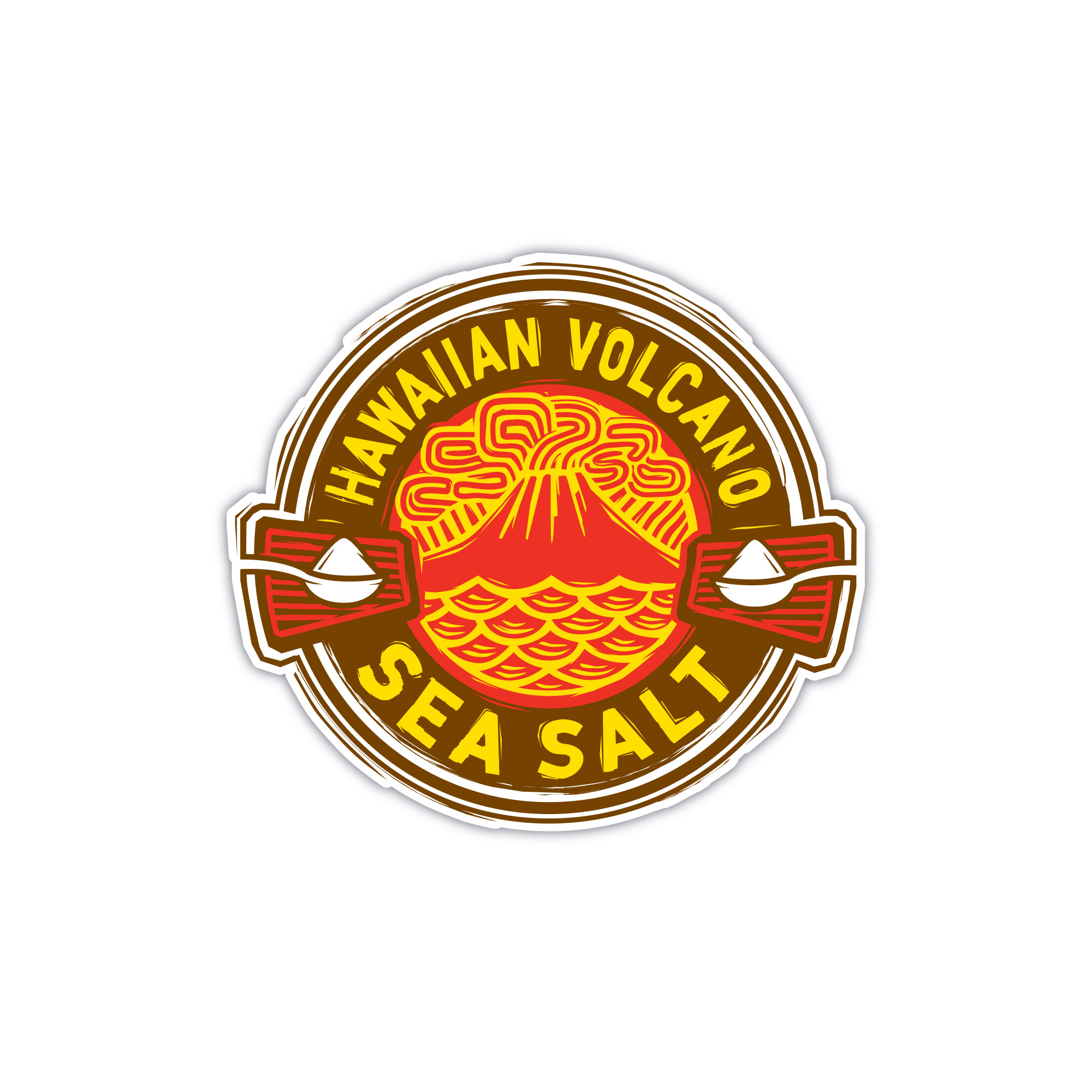 Hawaiian Volcano Sea Salt Logo Design